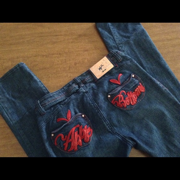 straight leg apple bottoms jeans